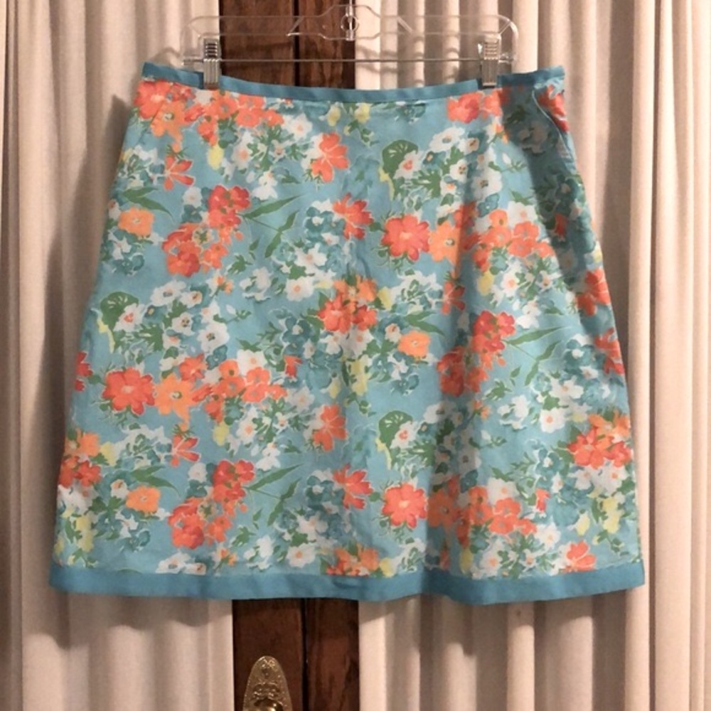 L.L. Bean Floral Skirt